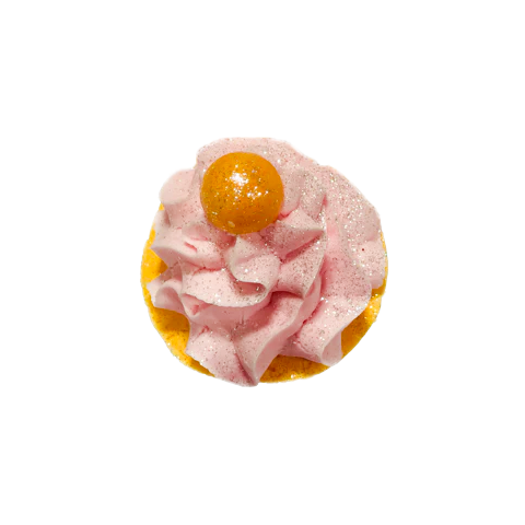 Peach Flamingo, Organic Cupcake Bath Bomb